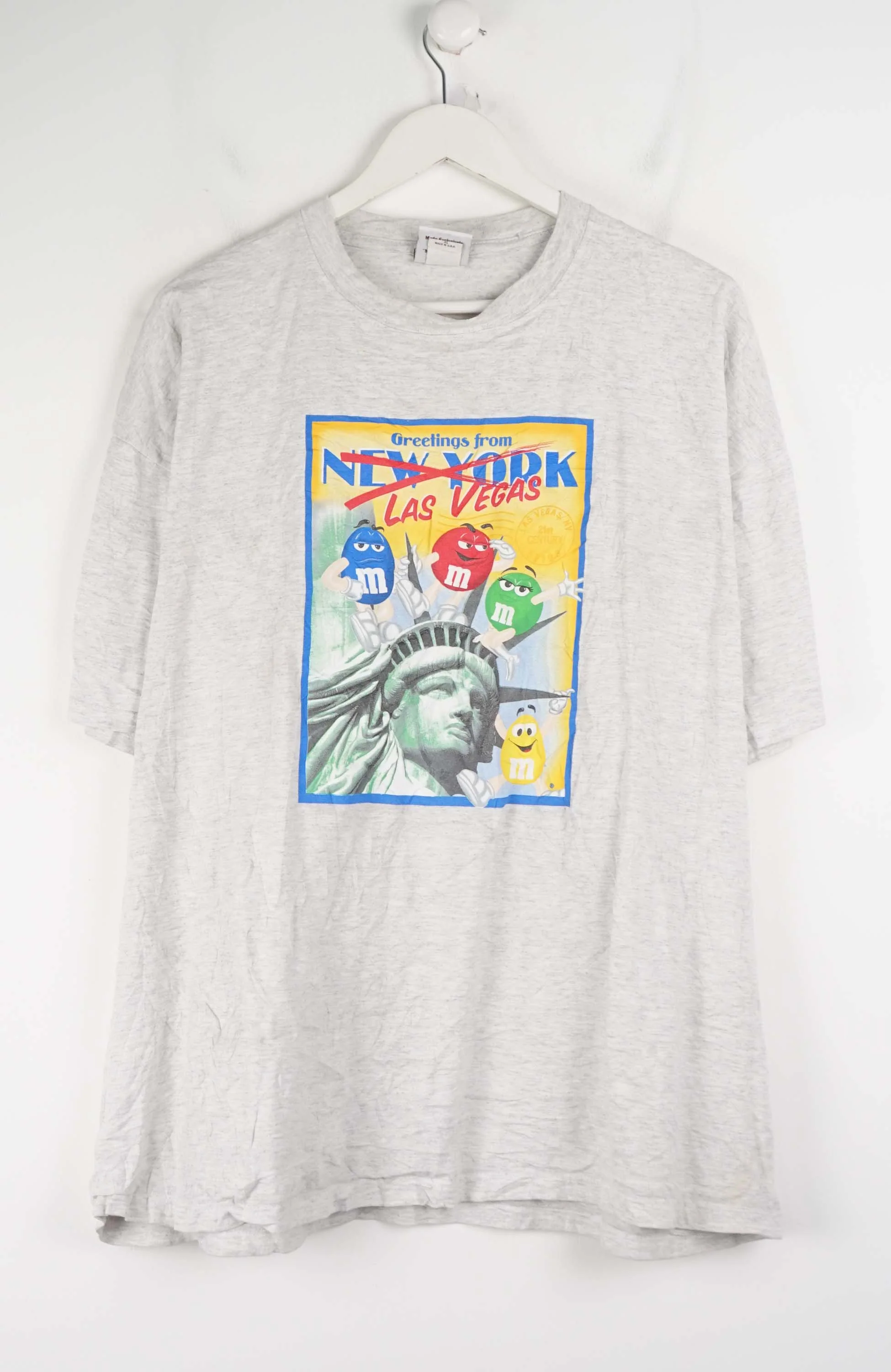 VINTAGE M&M GREETINGS FROM NEW YORK LAS VEGAS T-SHIRT (XL)