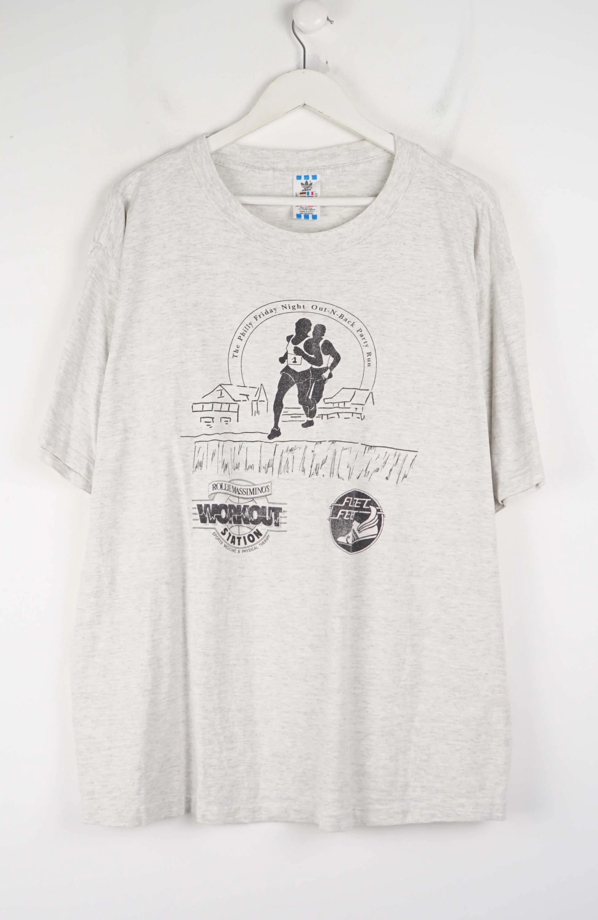 VINTAGE ADIDAS WORKOUT STATION T-SHIRT (XL)