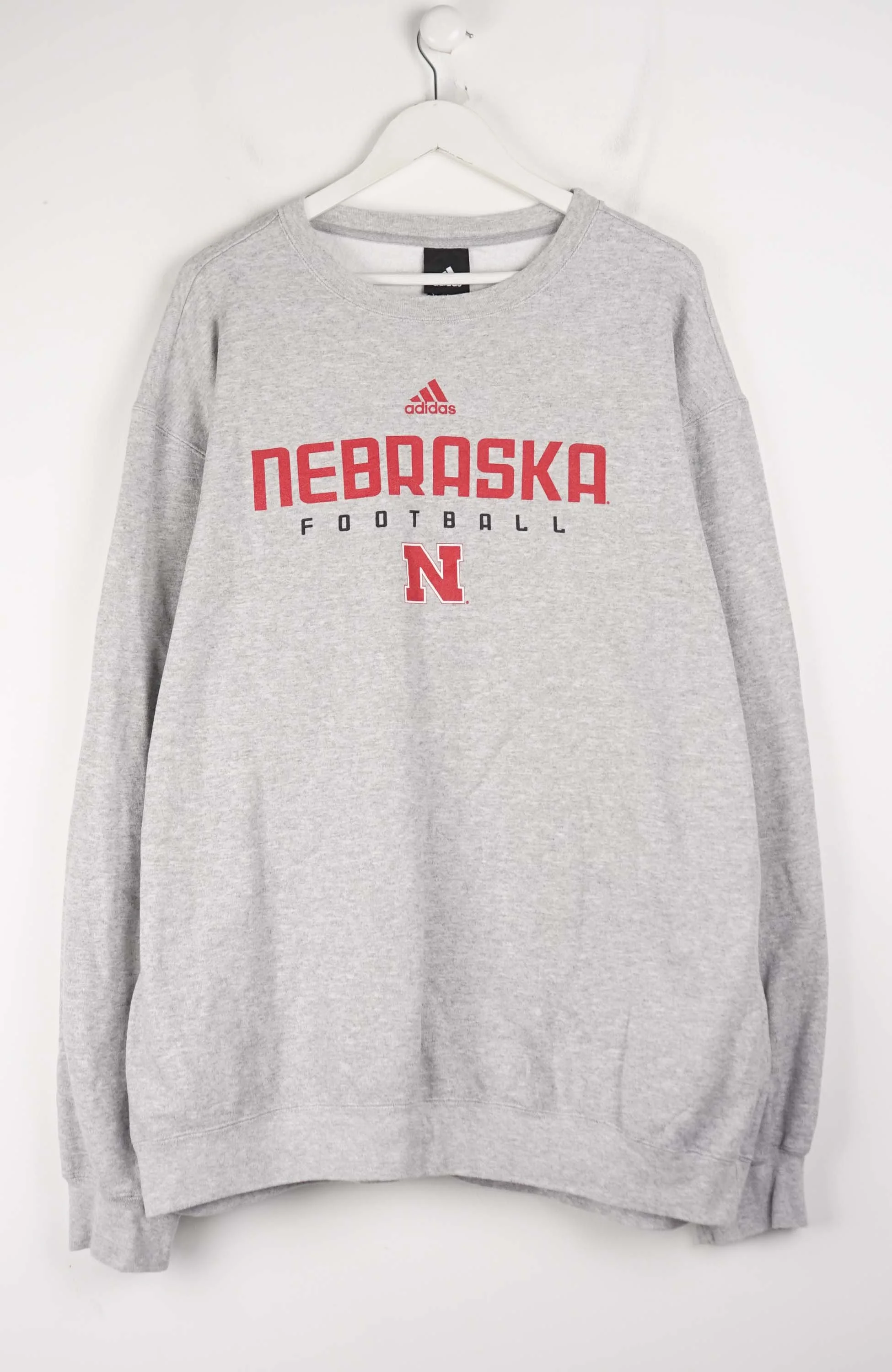 VINTAGE ADIDAS NEBRASKA FOOTBALL SWEATER (XXXL)