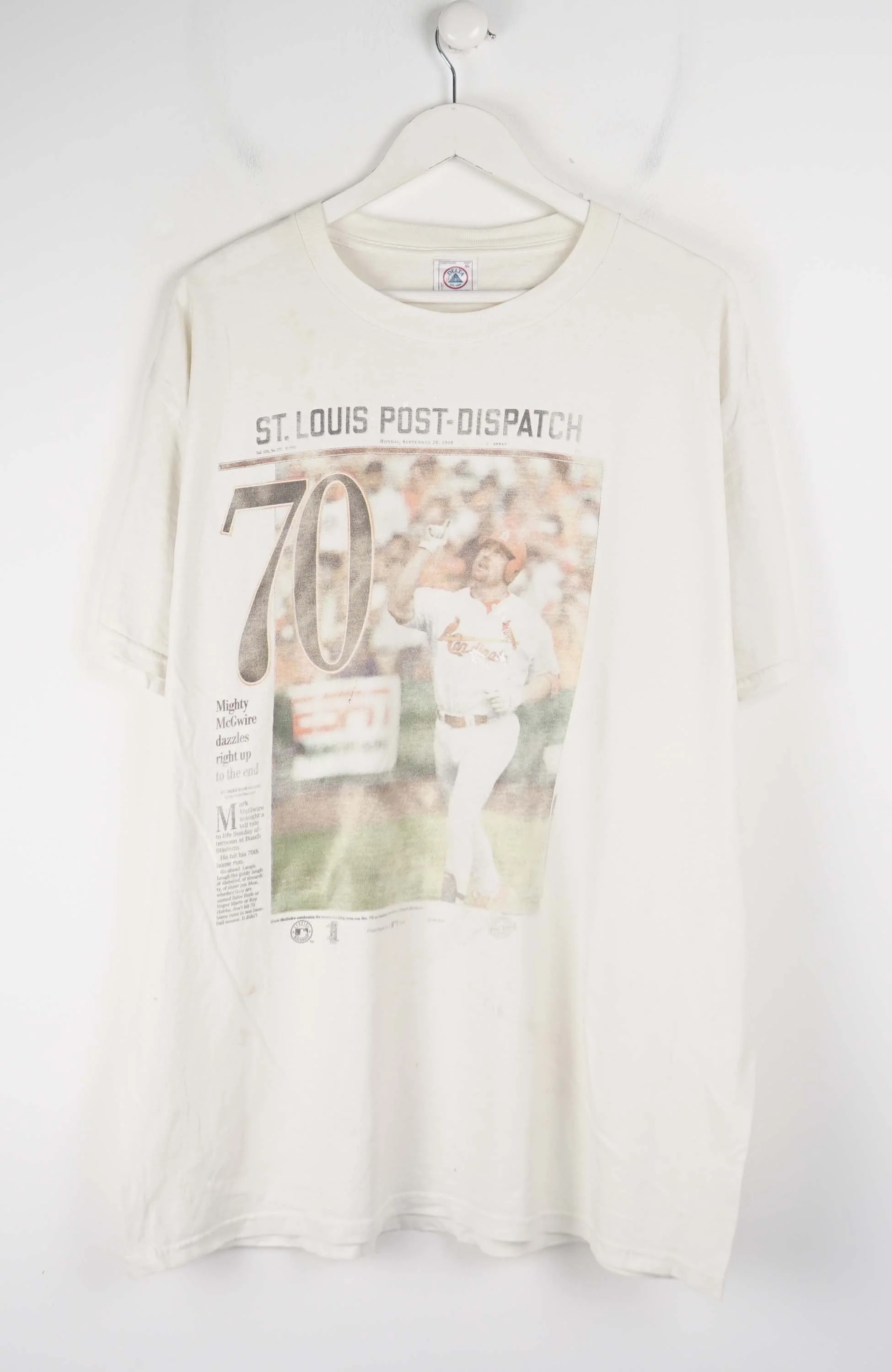 VINTAGE ST LOUIS POST-DISPATCH BASEBALL T-SHIRT (XL)
