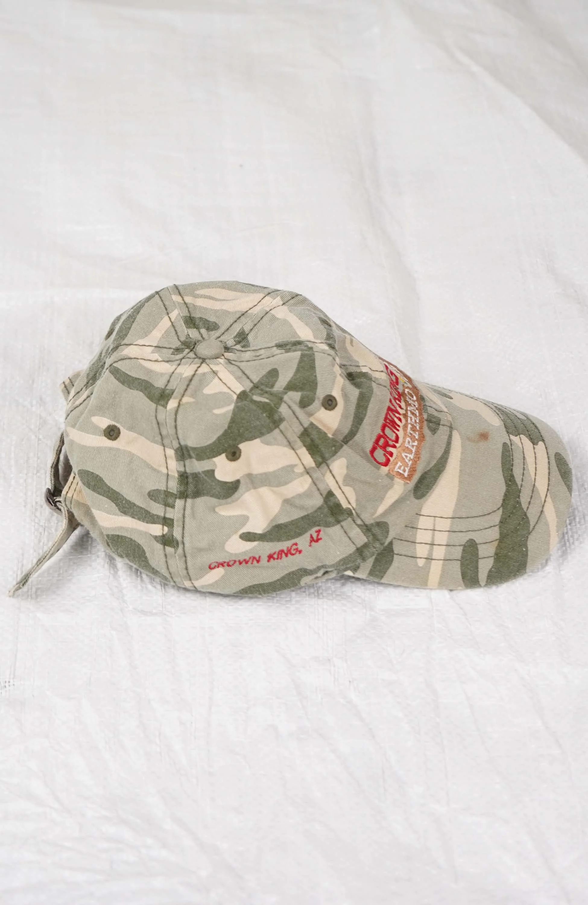 VINTAGE CROWN KING EARTHMOVERS REAL TREE HAT - Image 3