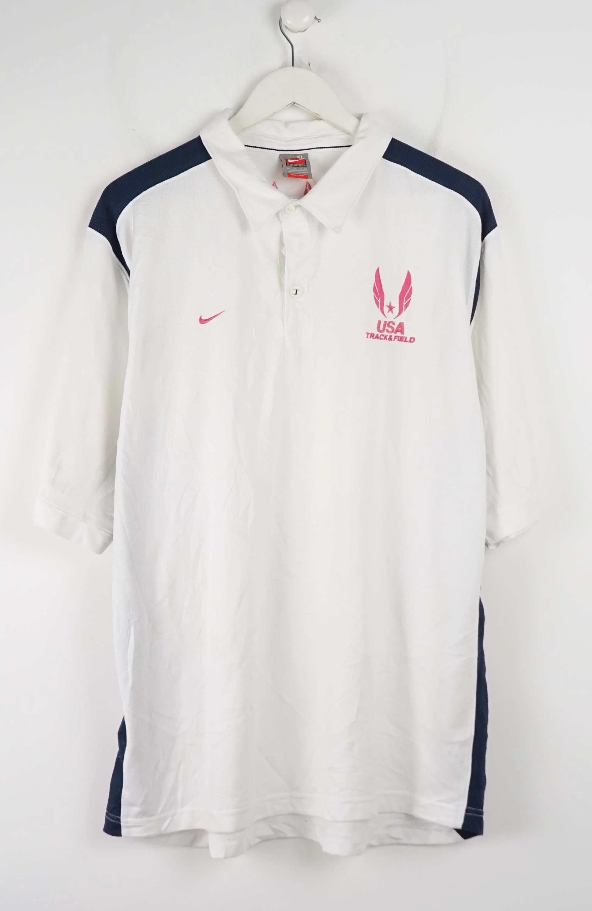 VINTAGE NIKE TRACK & FIELD POLO SHIRT (XL)