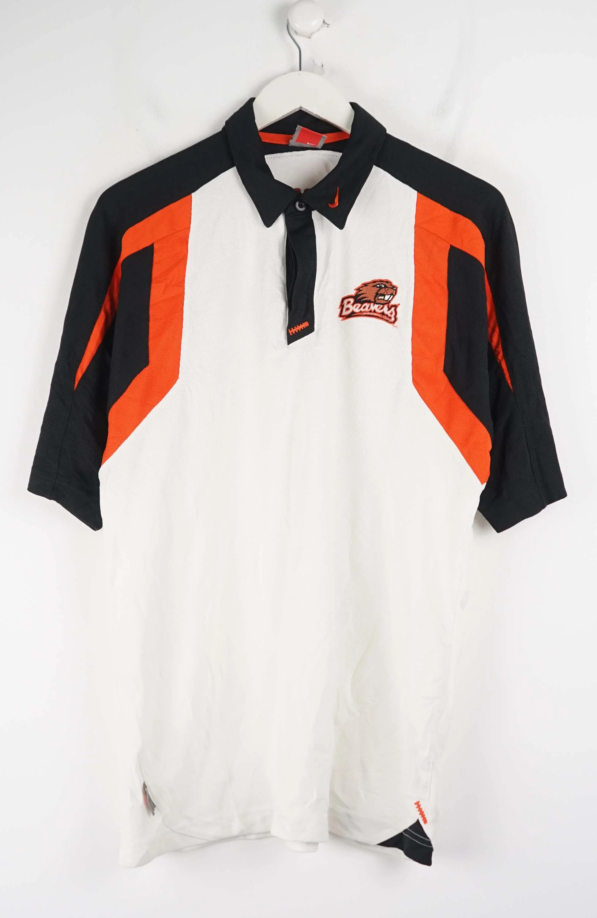 VINTAGE NIKE BEAVERS JERSEY POLO SHIRT (M)