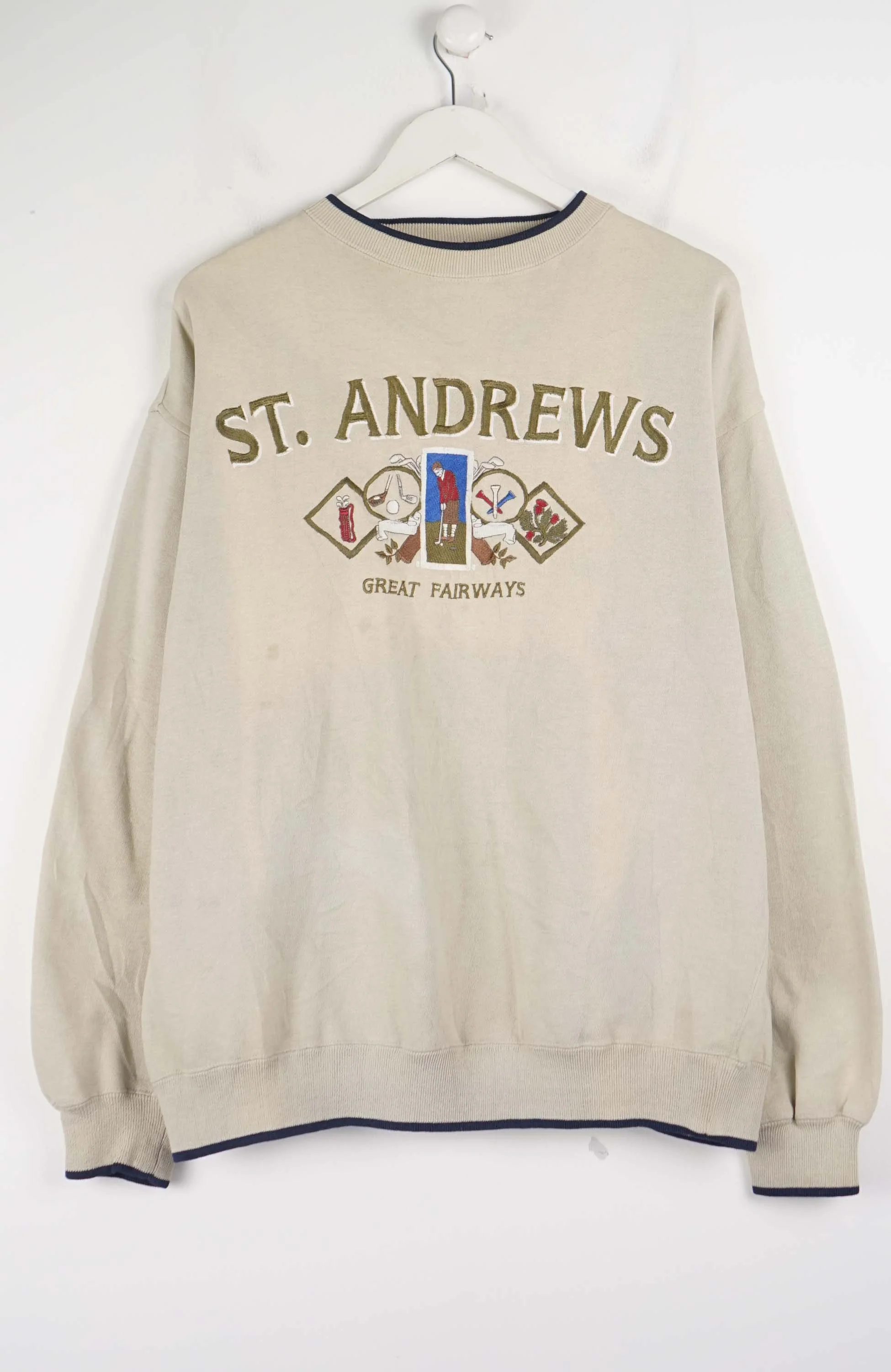 VINTAGE ST ANDREWS GOLF SWEATER (L)