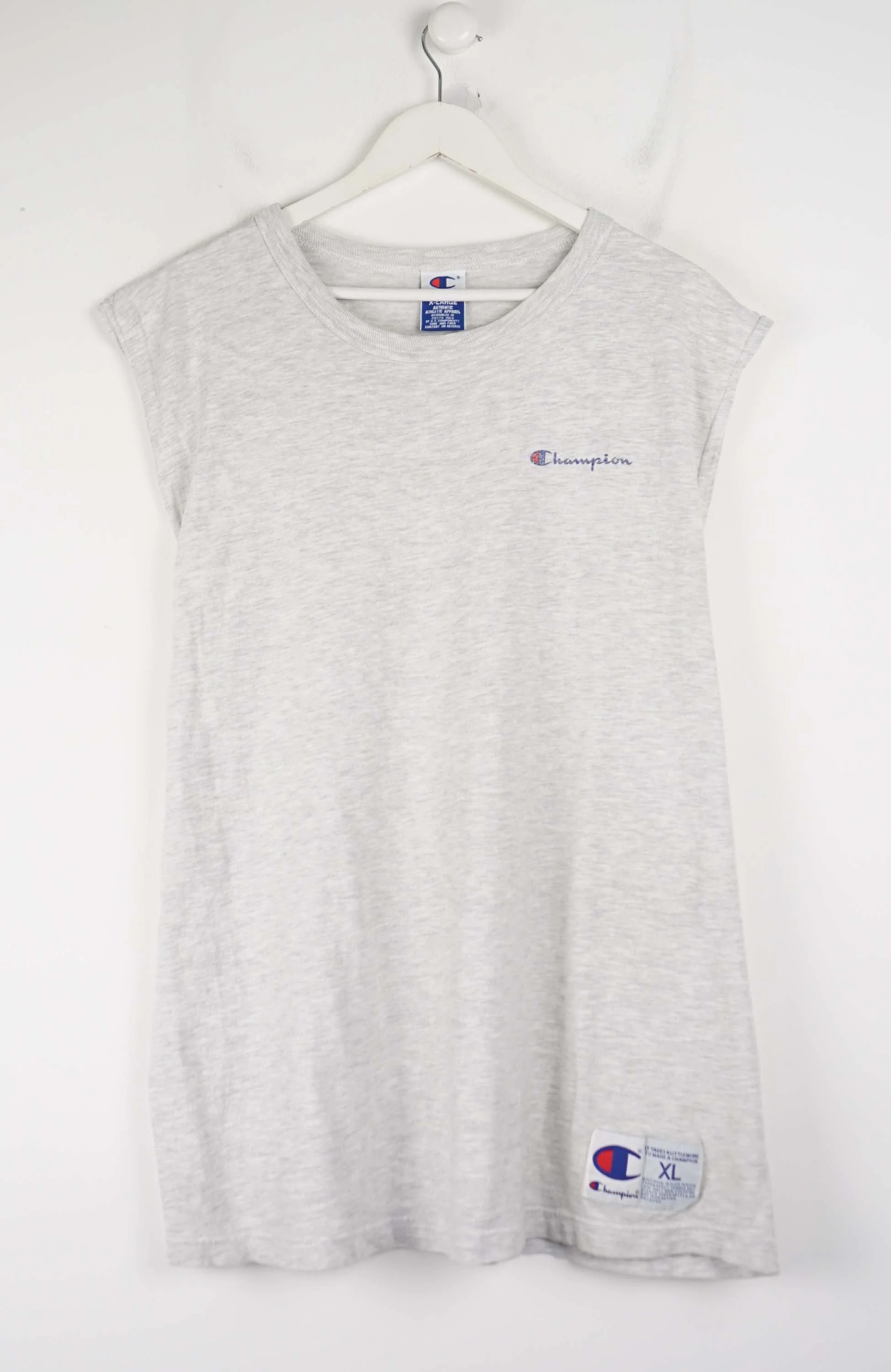 VINTAGE CHAMPION SLEEVELESS T-SHIRT (L)