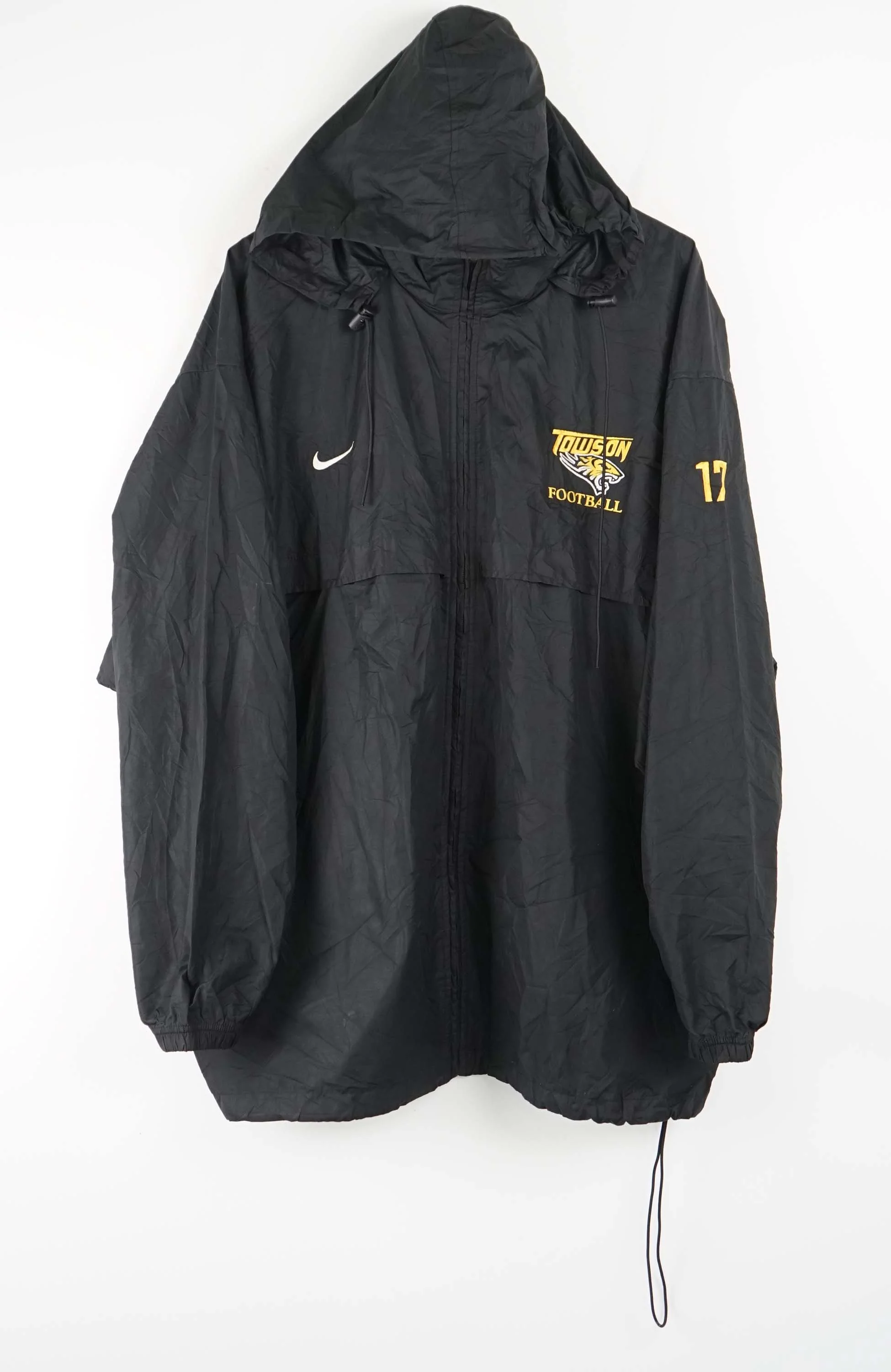 VINTAGE NIKE TOWSON FOOTBALL WINDBREAKER (XXXL)