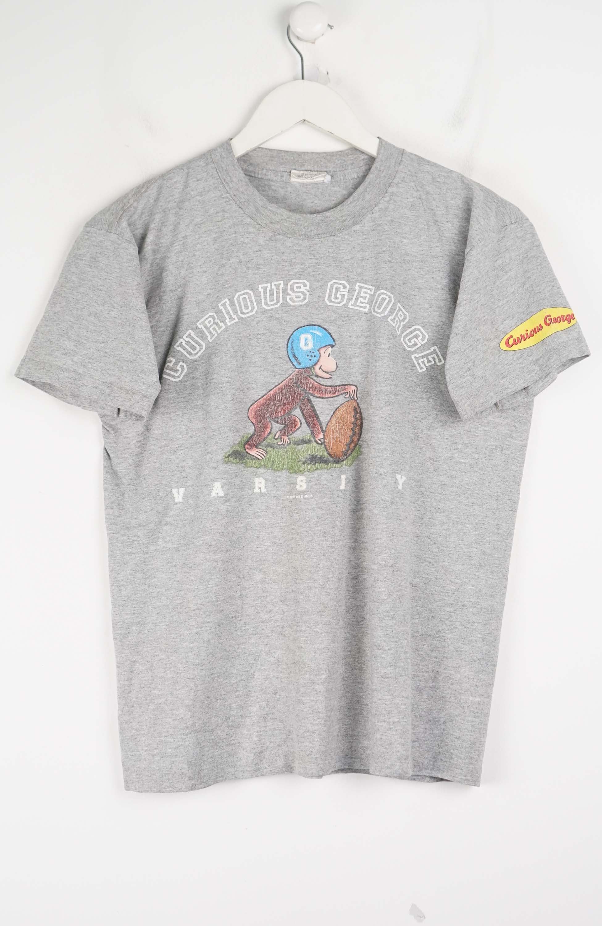 VINTAGE CURIOUS GEORGE VARSITY T-SHIRT (XS)